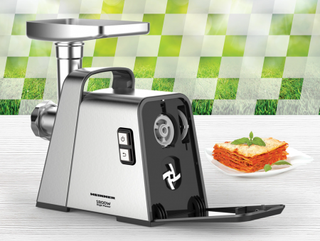 Masina de tocat Heinner HighPro 1800 MG-Y1800X, 180W, functie reverse, 3 site de taiere, accesoriu de rosii si carnati, Argintiu [3]