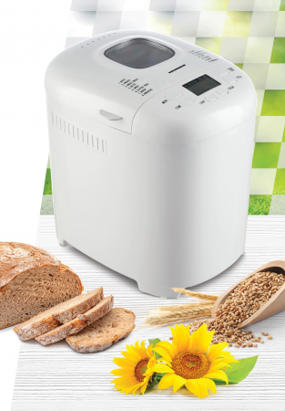 Masina de paine Heinner PastryChef 550 HBM-915WH, 550W, capacitate 700-900g, 15 programe, Alb [2]