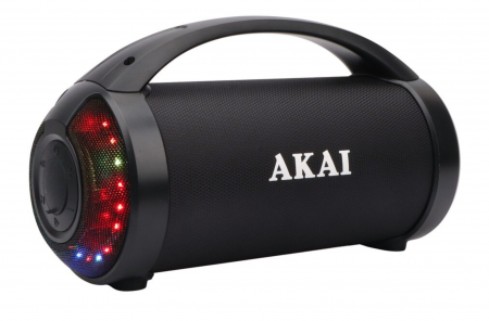 Boxa portabila Akai ABTS-21H, Bluetooth, USB, Aux in, radio FM, lumini difuzor, functie True Wireless Stereo, indicator LED nivel baterie [1]
