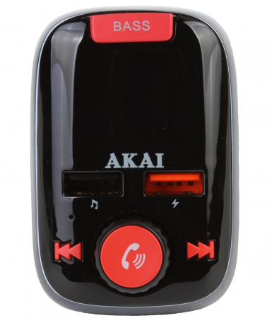 Modulator FM Akai FMT-74BT cu bluetooth , TF Card , AUX in/out, 2 x USB, functie player MP3 [0]