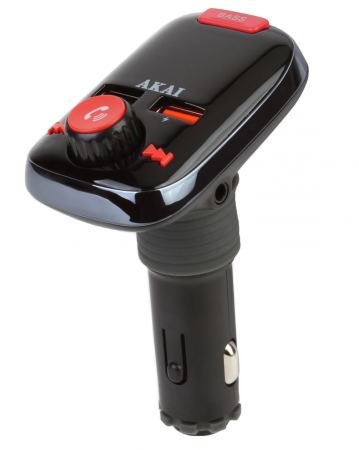 Modulator FM Akai FMT-74BT cu bluetooth , TF Card , AUX in/out, 2 x USB, functie player MP3 [1]