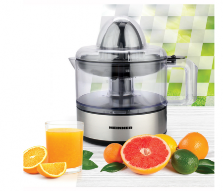 Storcator de citrice Heinner Limme C300SS, 30W, 500ml, 2 conuri, filtru dublu, decoratii inox [1]