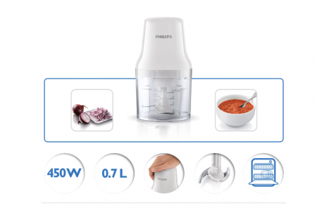 Tocator Philips HR1393/00, 450 W, 0.5 l, 1 viteza, Alb [1]