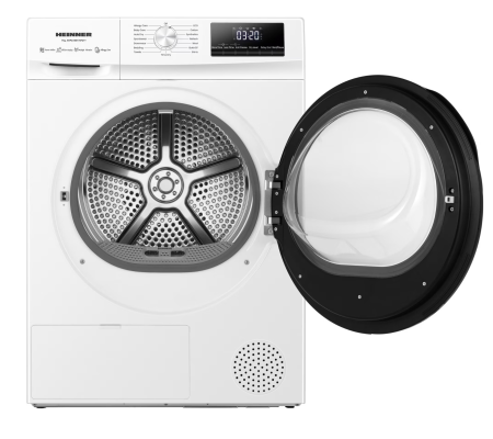Uscator de rufe cu pompa de caldura HEINNER HHPD-HMY70FD++, Capacitate de incarcare 7 kg, Clasa energetica D, Alb [1]