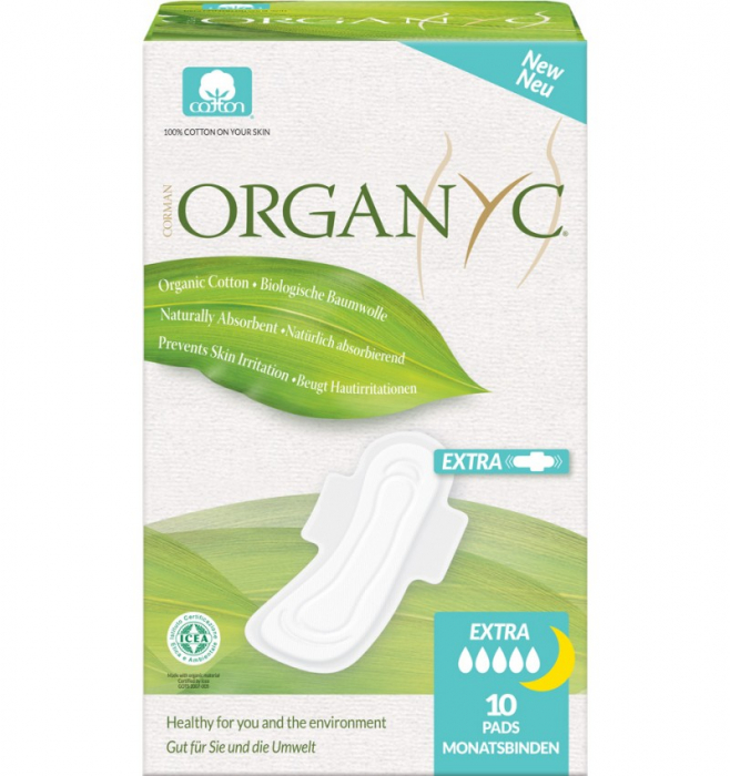 Absorbante intime din bumbac organic SuperFlow - 10 buc Organyc [1]