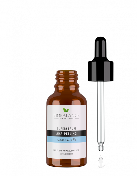 Super Serum AHA-Peeling cu Acid Glicolic 8%, regenerant si iluminator, 30ml Bio Balance [10]