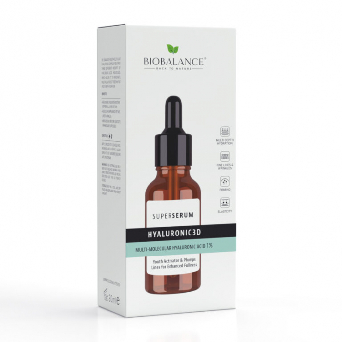Super Serum Hyaluronic 3D cu Acid Hialuronic Multi-Molecular 1%, regenerant si antirid, 30ml Bio Balance [7]