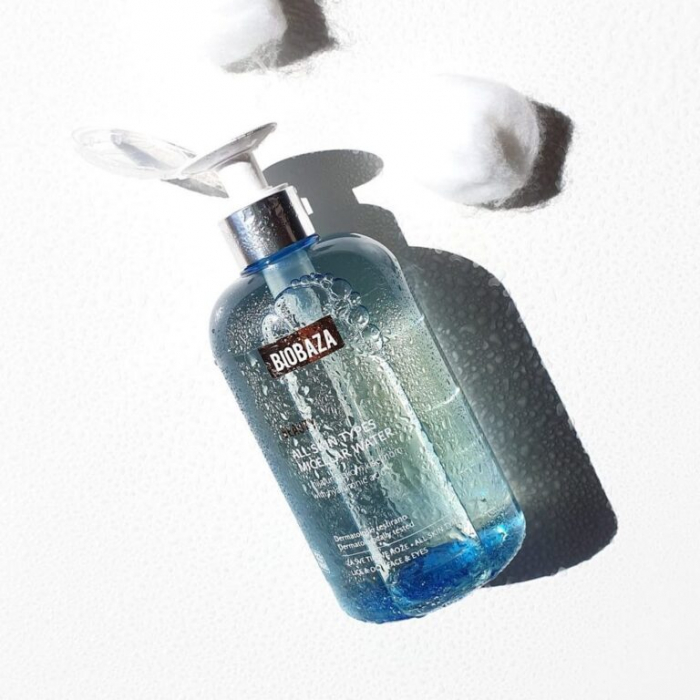 Apa micelara naturala cu acid hialuronic pentru toate tipurile de ten 500ml Biobaza [2]