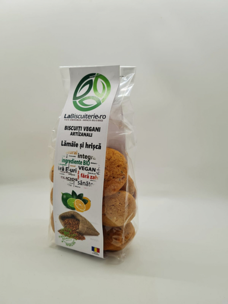 Biscuiti vegani cu lamaie si hrisca 140g LaBiscuiterie [2]
