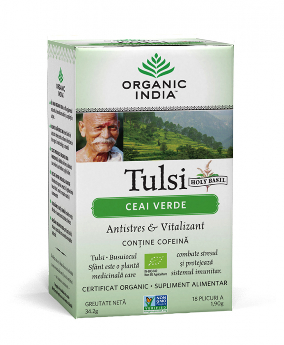 Ceai Tulsi Ceai Verde 18 dz Organic India [3]