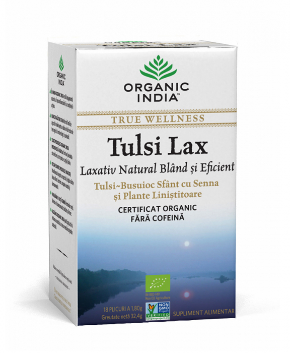 Ceai Tulsi Lax - Ceai Laxativ Bland si Eficient cu Senna 18 dz Organic India [2]