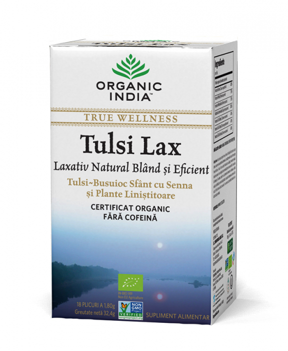 Ceai Tulsi Lax - Ceai Laxativ Bland si Eficient cu Senna 18 dz Organic India [3]