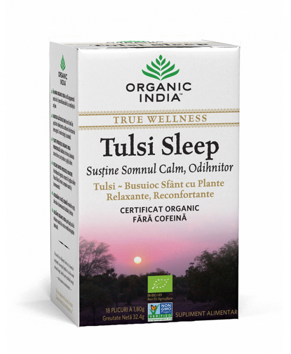 Ceai Tulsi Sleep - Pentru Somn Calm, Odihnitor 18dz Organic India  [3]