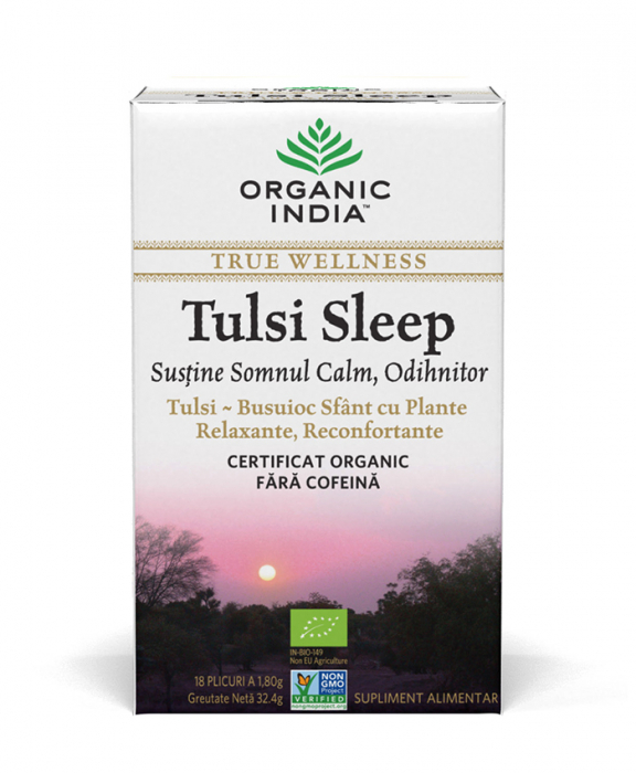 Ceai Tulsi Sleep - Pentru Somn Calm, Odihnitor 18dz Organic India  [1]