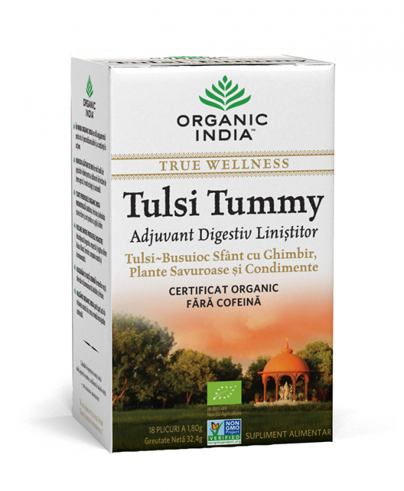 Ceai Tulsi Tummy - Digestiv cu Plante Linistitoare si Condimente 18 dz Organic India [2]