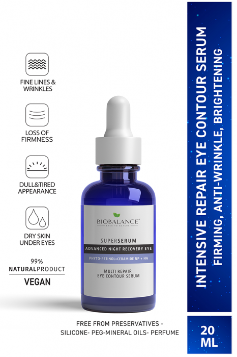 Super Serum contur ochi pentru noapte, cu Fito-Retinol+Ceramide+Acid Hialuronic, antirid si intensiv reparator 20 ml Bio Balance [4]
