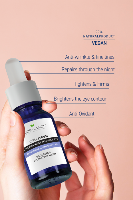 Super Serum contur ochi pentru noapte, cu Fito-Retinol+Ceramide+Acid Hialuronic, antirid si intensiv reparator 20 ml Bio Balance [6]
