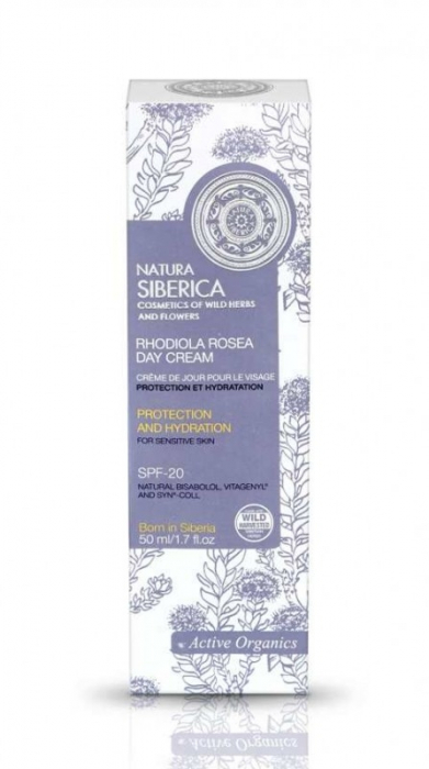 Crema de zi hidratanta ten sensibil cu FPS 20 cu rhodiola rosea 50ml Natura Siberica [2]