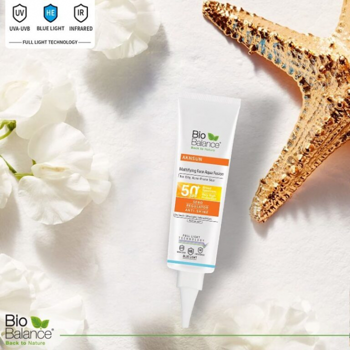 Crema protectie solara matifianta SPF 50+, pentru ten acneic si gras 40ml Bio Balance [2]