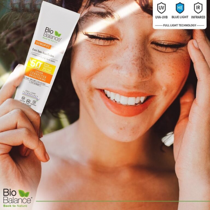 Crema solara SPF 50+ uniformizanta, impotriva petelor pigmentare, Aqua Fusion 40ml Bio Balance [2]