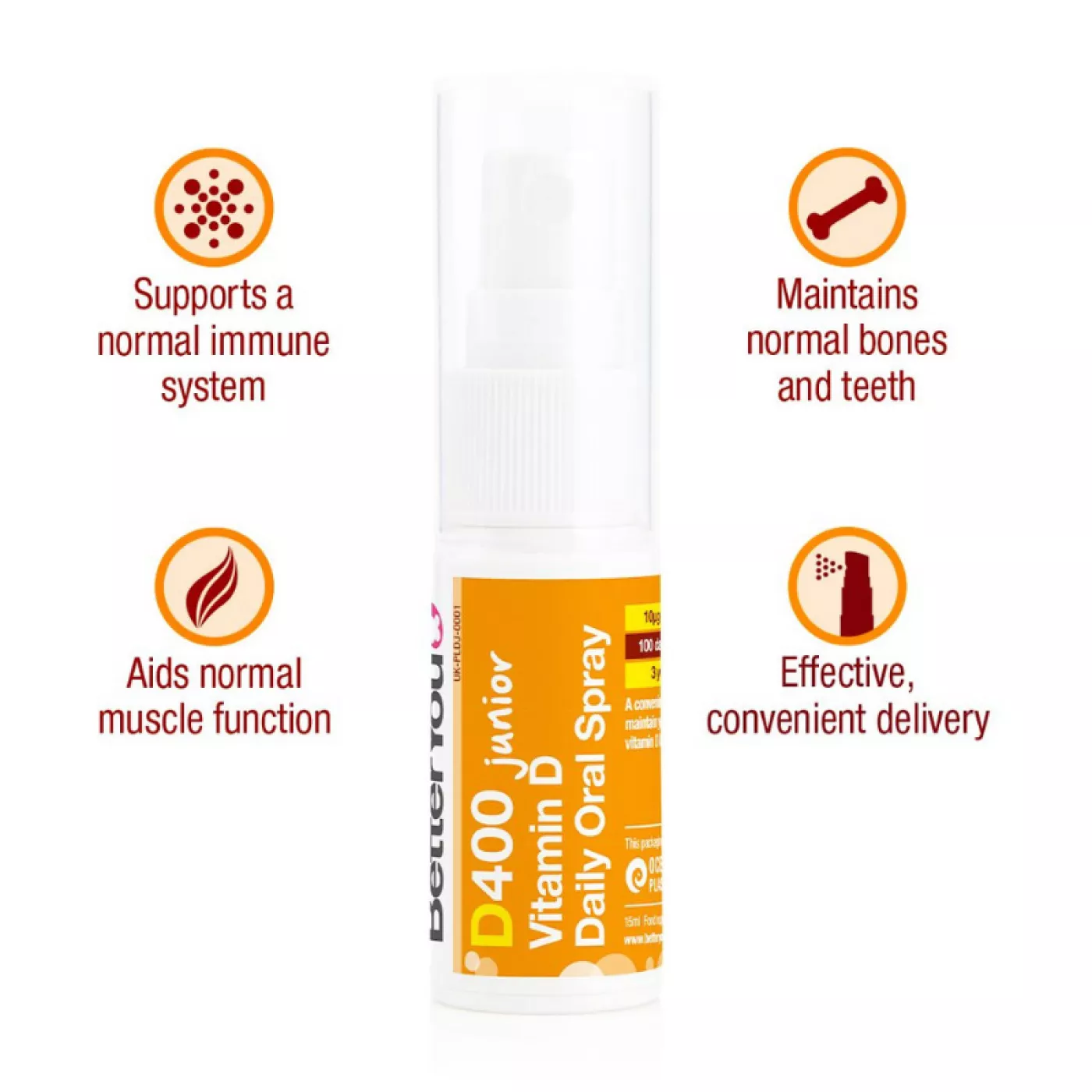 Vitamin D400 Junior Spray Oral 15ml BetterYou [3]