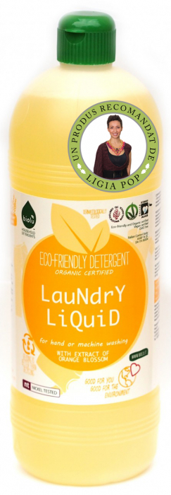 DETERGENT LICHID RUFE ALBE SI COLORATE CU PORTOCALE ECO 1L Biolu [2]