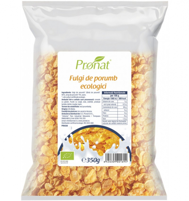 Fulgi de porumb BIO - 350g Pronat [2]