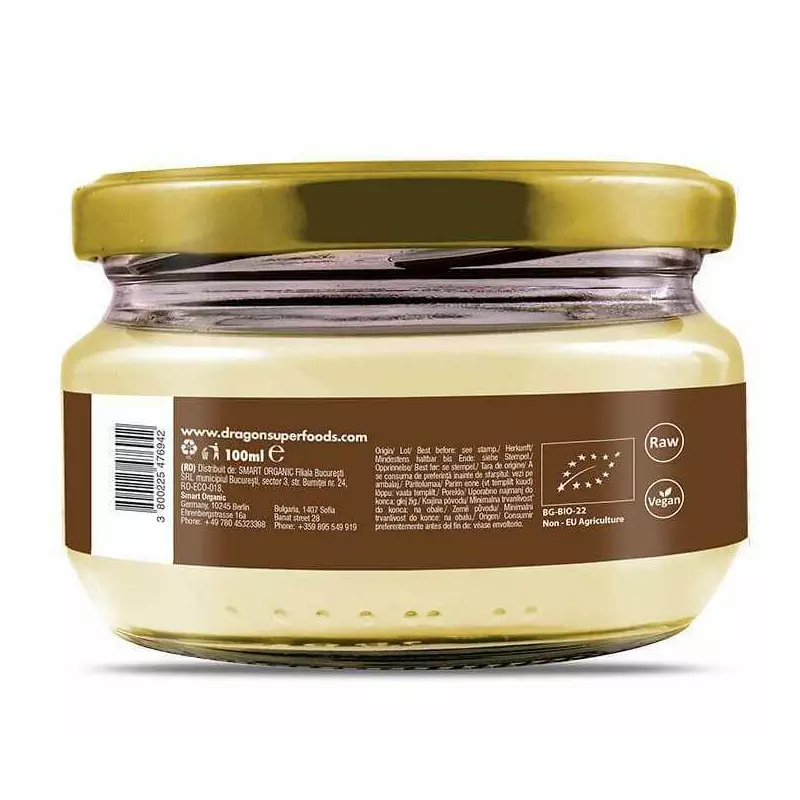 GRASIME DE CACAO RAW CRIOLLO BIO 100ml Dragon Superfoods [2]