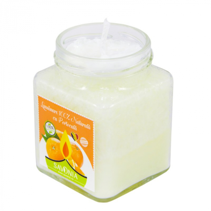 LUMANARE NATURALA DE PORTOCALA 200G Savonia [2]