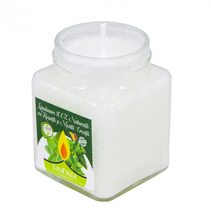 LUMANARE NATURALA DE ROINITA  SI MENTA CREATA 200G Savonia [2]