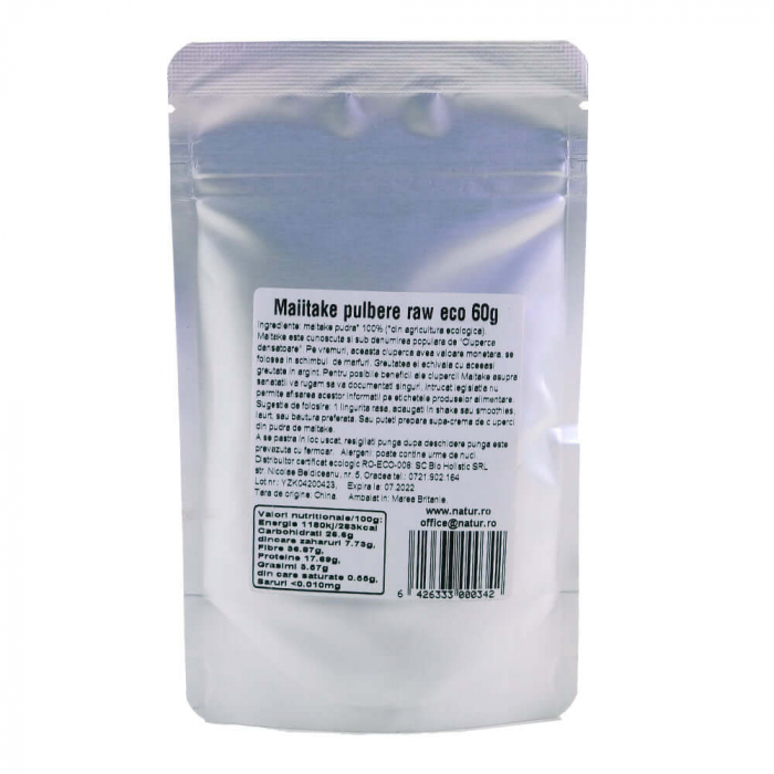MAITAKE PULBERE RAW BIO 60G OBIO [2]