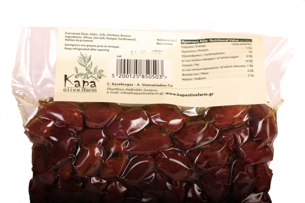 Masline kalamata cu ierburi de provence 800g Kapa Olive Farm [2]