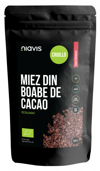 Miez din Boabe de Cacao Criollo Ecologice/BIO 125g Niavis [2]