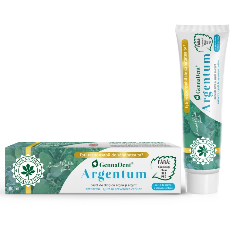 Pasta de dinti Gennadent Argentum 80ml Viva Natura [3]