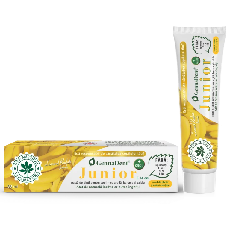 Pasta de dinti Gennadent Junior Banana 80ml Viva Natura [2]