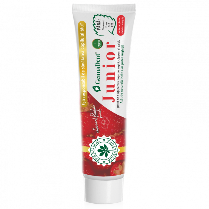 Pasta de dinti Gennadent Junior Capsuni - 80ml Viva Natura [3]
