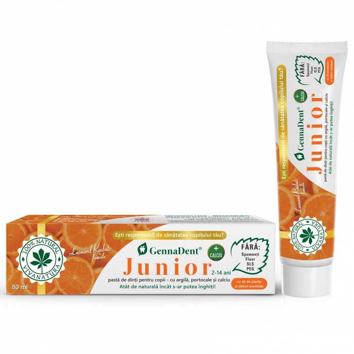 Pasta de dinti Gennadent Junior Portocale 80ml Viva Natura [2]