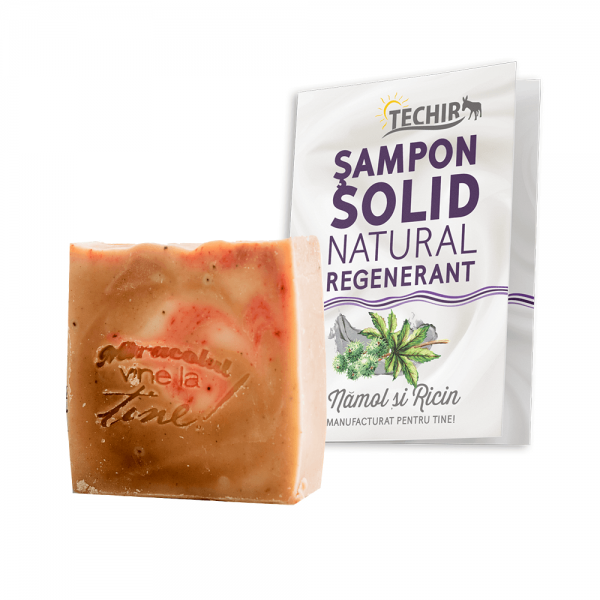 Sampon solid regenerant cu namol si ricin 120 g Techir [2]