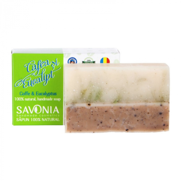 SAPUN NATURAL CAFEA SI EUCALIPT 90G Savonia [2]