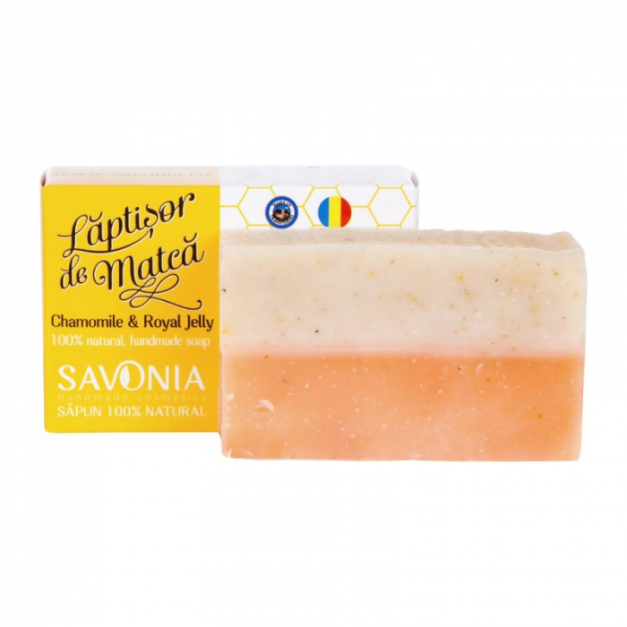 SAPUN NATURAL LAPTISOR DE MATCA SI MUSETEL 90G Savonia [2]