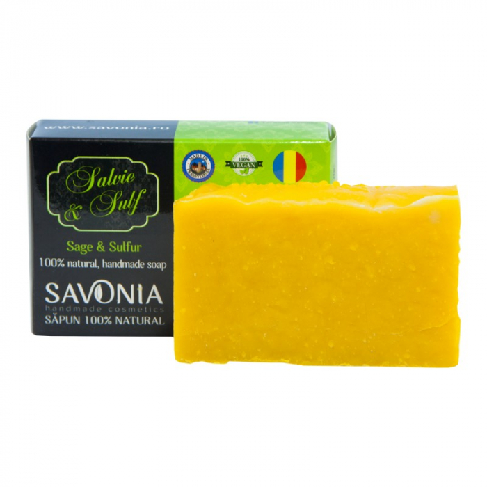 SAPUN NATURAL SALVIE SI SULF 90G Savonia [2]