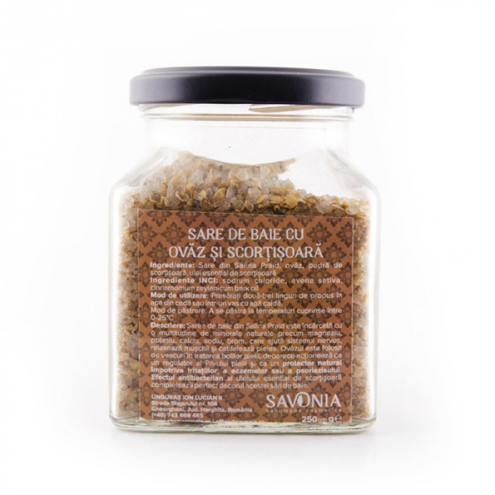 SARE DE BAIE CU SCORTISOARA SI OVAZ 250G Savonia [2]