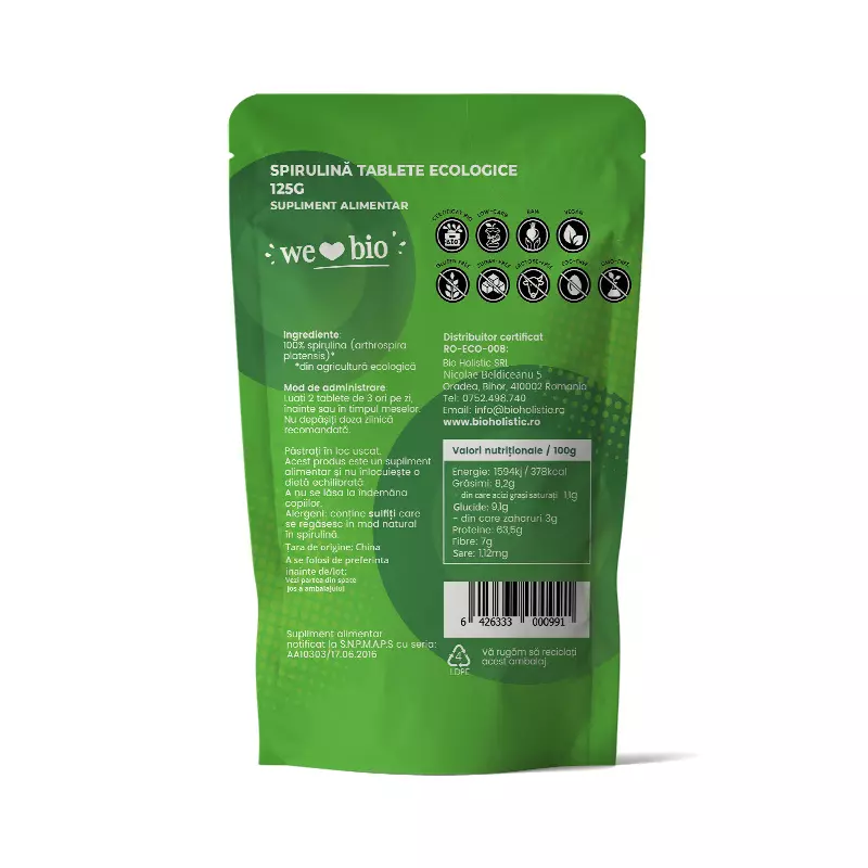 Spirulina tablete Bio 125g Obio [2]