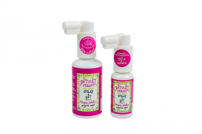 Spray de gat pentru copii si adulti Gatulet fericit 50ml Prisaca Transilvana [3]