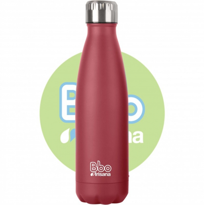 Sticla termo din otel inoxidabil cu husa neopren, 500ml Rosu - Irisana [1]