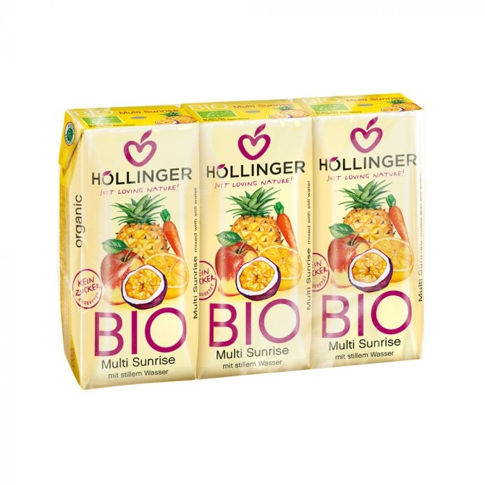 Suc BIO Multi Sunrise pentru copii 3x200ml Hollinger [1]