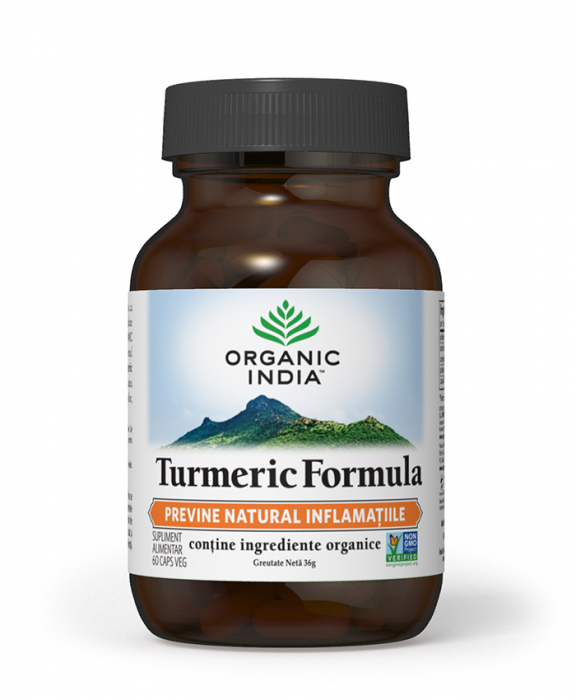 Turmeric Formula - Antiinflamator Natural 60 caps Organic India  [1]