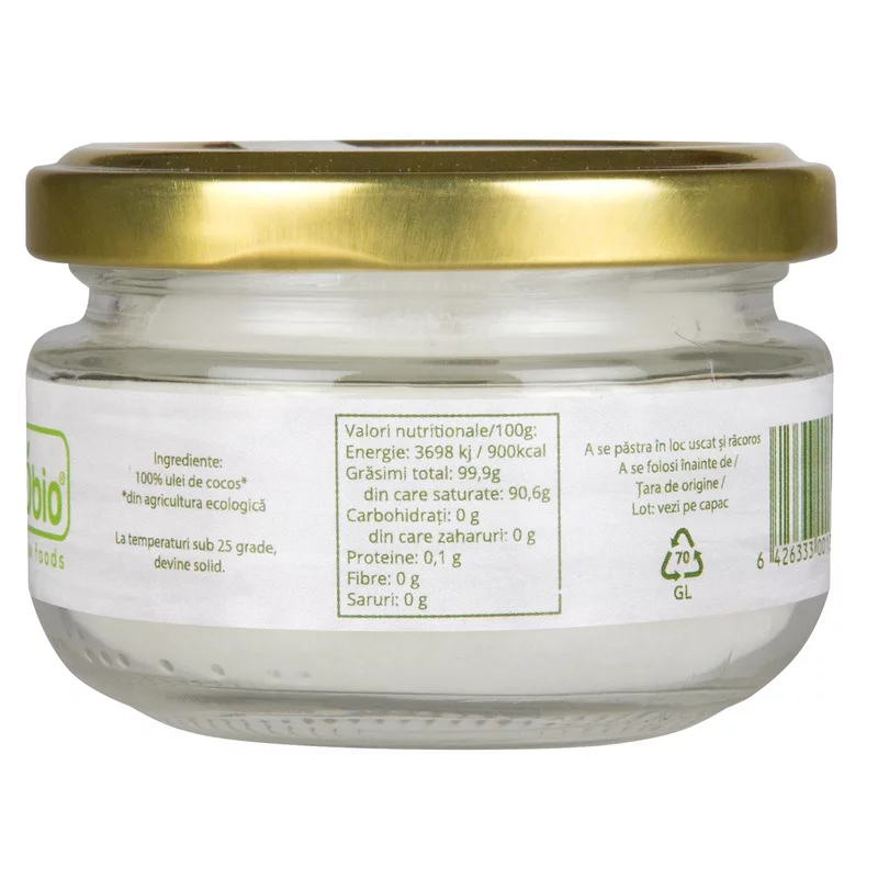 ULEI DE COCOS VIRGIN RAW BIO 100ML OBIO [2]