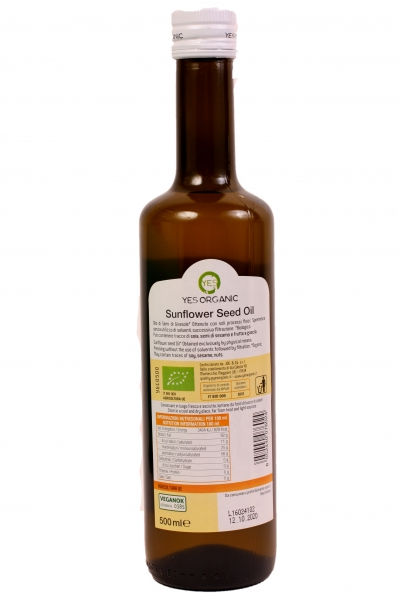 Ulei de floarea soarelui ECO presat la rece - 500ml Yes Organic [2]
