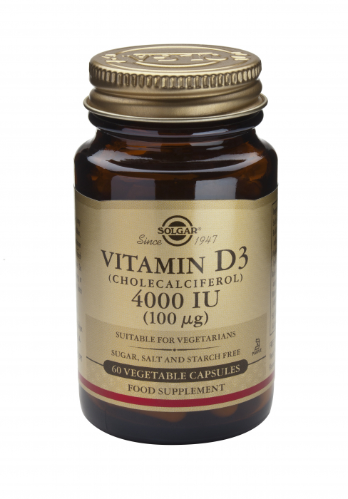 Vitamin D3 4000IU 60 capsule vegetale Solgar [1]